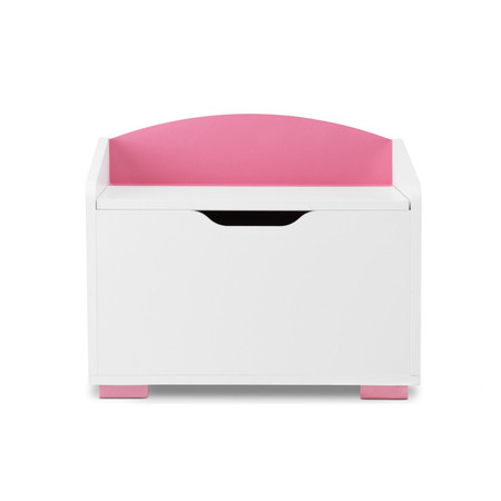 Box PABIS - bílá/růžová Signal-nabytek