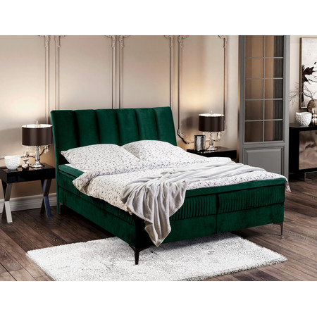 Čalouněná postel ALABAMA rozměr 90x200 cm Zelená TT-FURNITURE