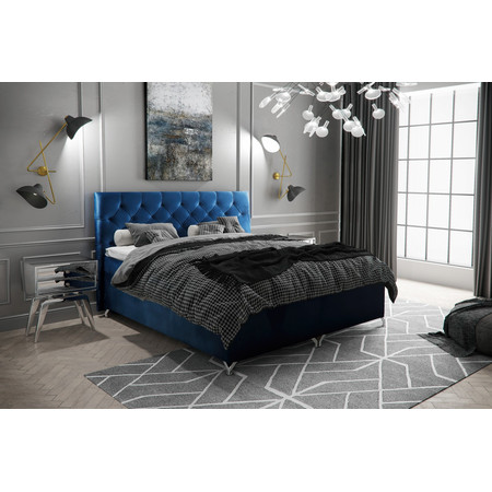Čalouněná postel Boston 180x200 cm Modrá KOLA