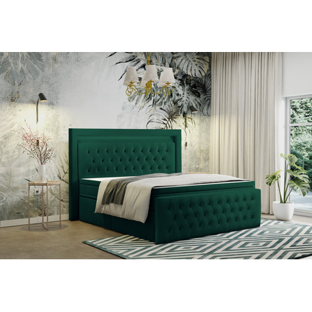 Čalouněná postel CESAR 140x200 cm Zelená KOLA