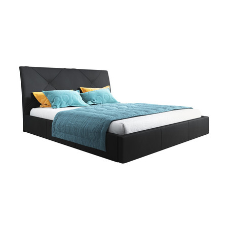 Čalouněná postel KARO rozměr 160x200 cm Černá TT-FURNITURE