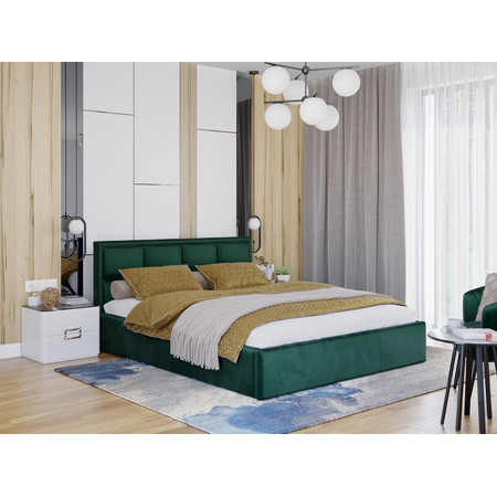 Čalouněná postel OTTO rozměr 140x200 cm Zelená TT-FURNITURE