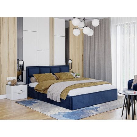 Čalouněná postel OTTO rozměr 180x200 cm Modrá TT-FURNITURE