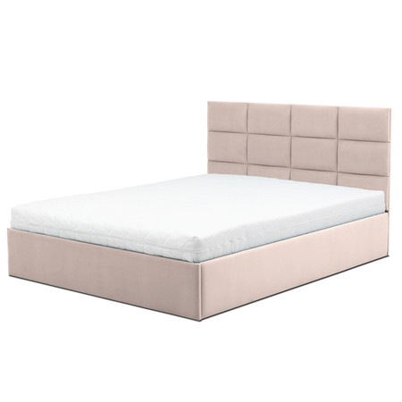 Čalouněná postel TORES s matrací rozměr 160x200 cm Béžová Bonelová matrace Signal-nabytek