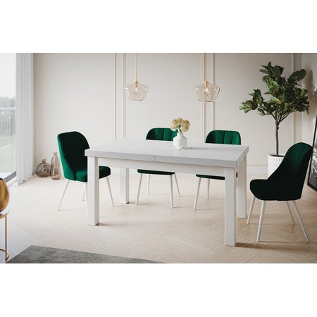 Jídelní rozkládací stůl Classic 140x80 cm Bílá Bílá Alpimeble
