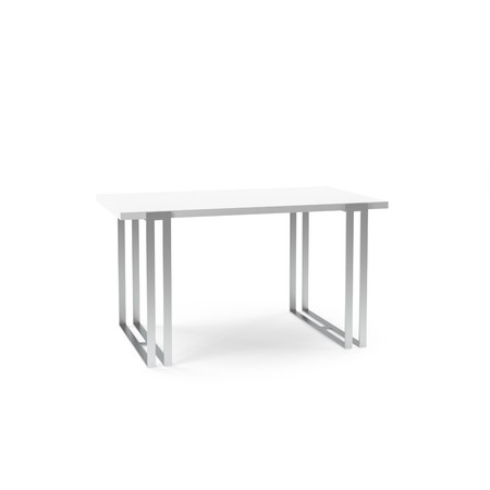 Jídelní stůl EWEN II 120 cm - bílá/stříbrná SZAFFETO
