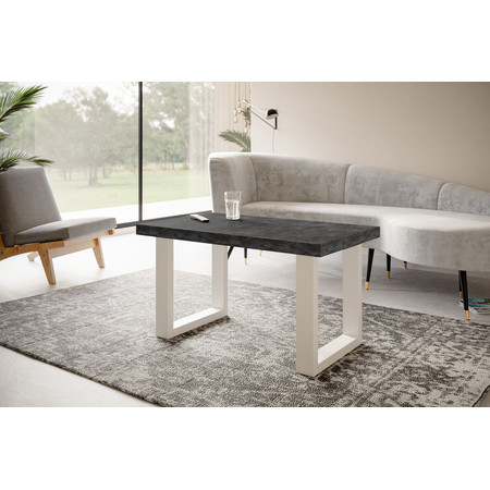 Konferenční stolek LOFT PROSTA 100x60 cm Bílá Černá Alpimeble
