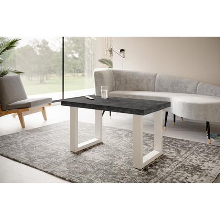 Konferenční stolek LOFT PROSTA 100x60 cm Bílá Černá Alpimeble