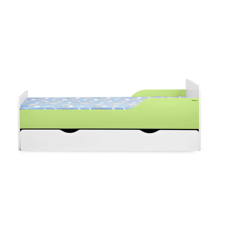 Postel s matrací a šupletem PABIS -  bílá/zelená Signal-nabytek
