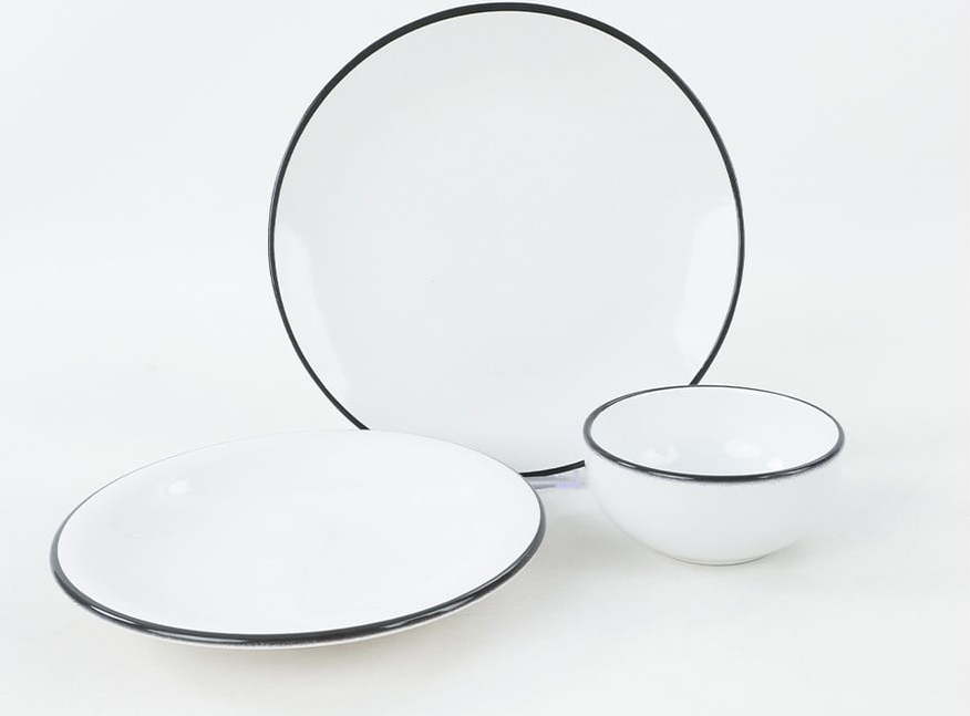 12dílná sada bílého keramického nádobí My Ceramic Simply My Ceramic