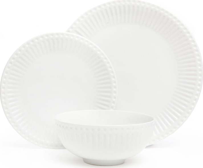 12dílná sada bílého porcelánového nádobí Bonami Essentials Purita Bonami Essentials