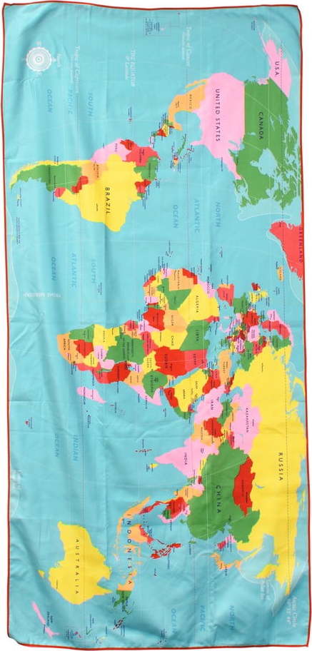 Barevná osuška z mikrovlákna Rex London World Map