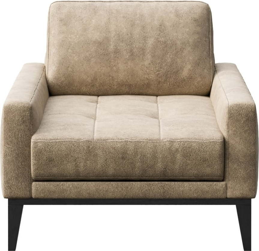 Béžové křeslo z imitace kůže MESONICA Musso Tufted MESONICA