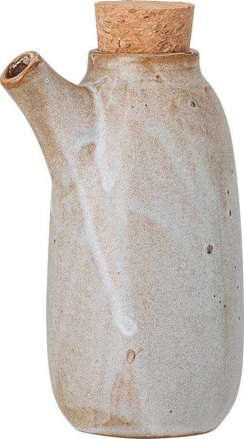 Béžovo-bílá kameninová láhev se zátkou Bloomingville Masami