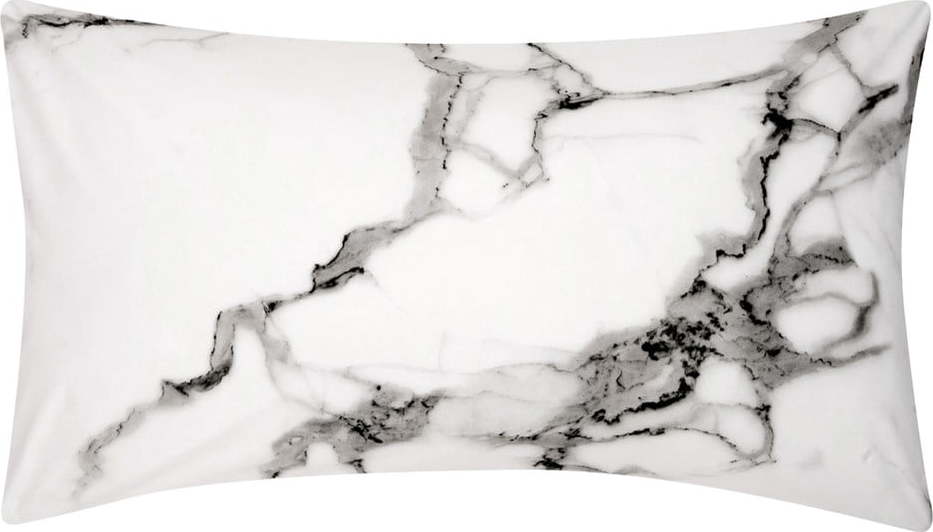 Bílý dekorativní povlak na polštář z bavlněného perkálu Westwing Collection