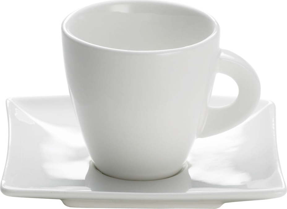 Bílý porcelánový hrnek s podšálkem Maxwell & Williams East Meets West