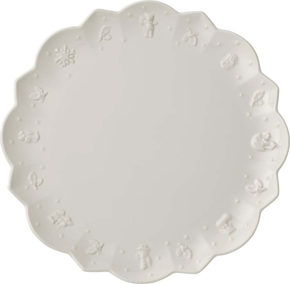 Bílý porcelánový vánoční talíř Toy's Delight Villeroy&Boch