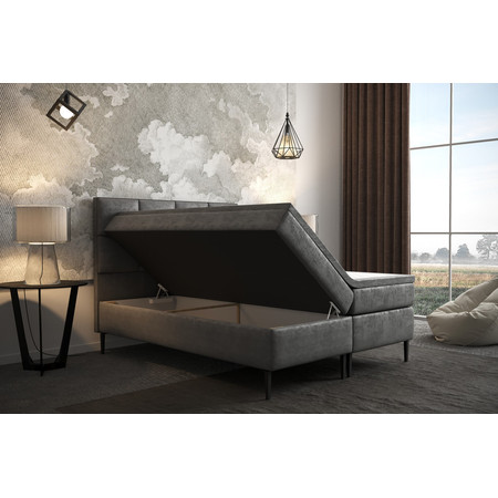 Čalouněná postel Aspen 160x200 cm Černá KOLA