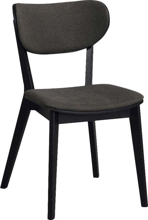 Černá dubová jídelní židle s tmavě šedým sedákem Rowico Cato Rowico