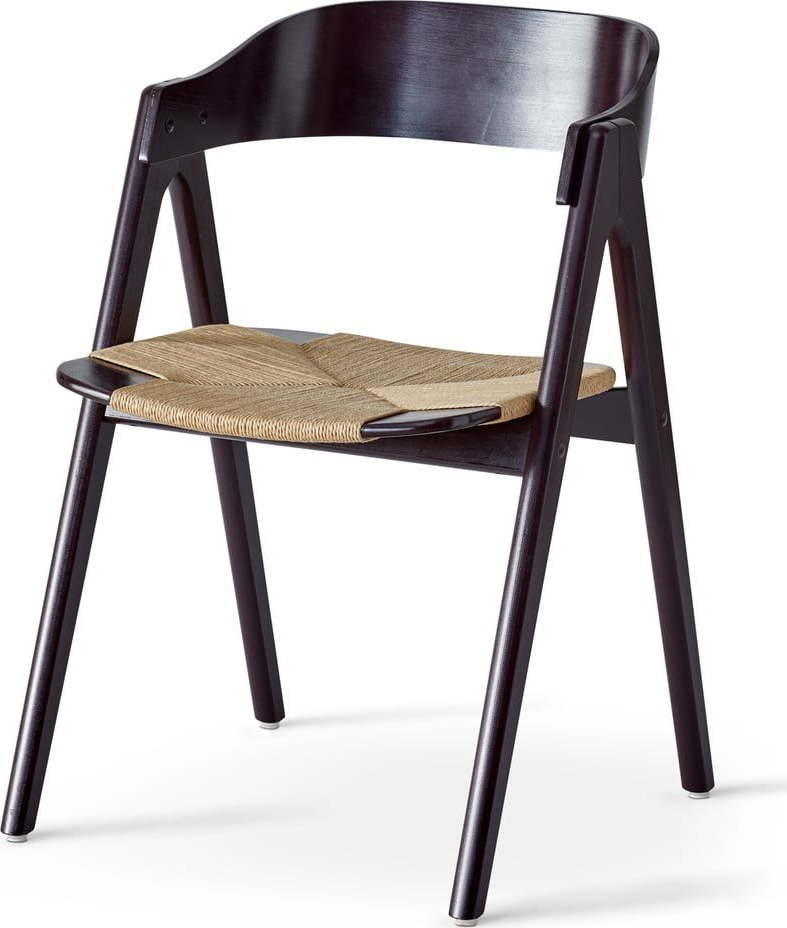 Černá jídelní židle z bukového dřeva s ratanovým sedákem Findahl by Hammel Mette Hammel Furniture