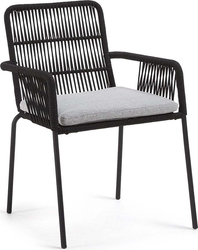 Černá kovová zahradní židle Kave Home Samt Kave Home