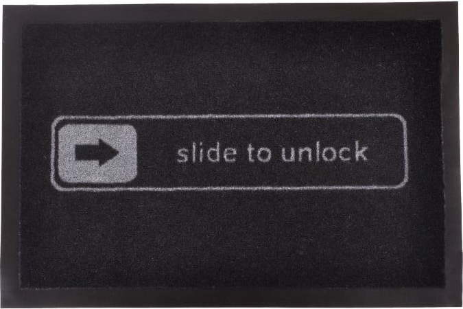 Černá rohožka Hanse Home Slide to Unlock