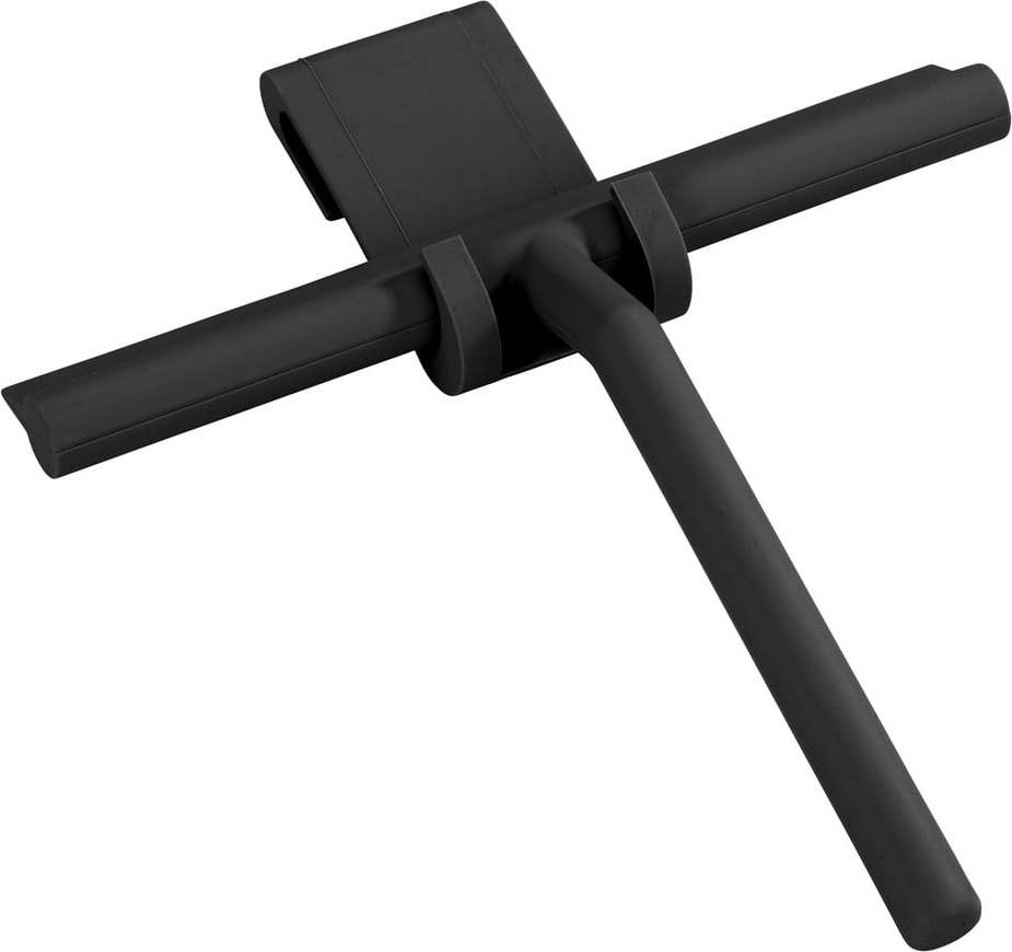 Černá silikonová koupelnová stěrka Wenko Squeegee Mola WENKO