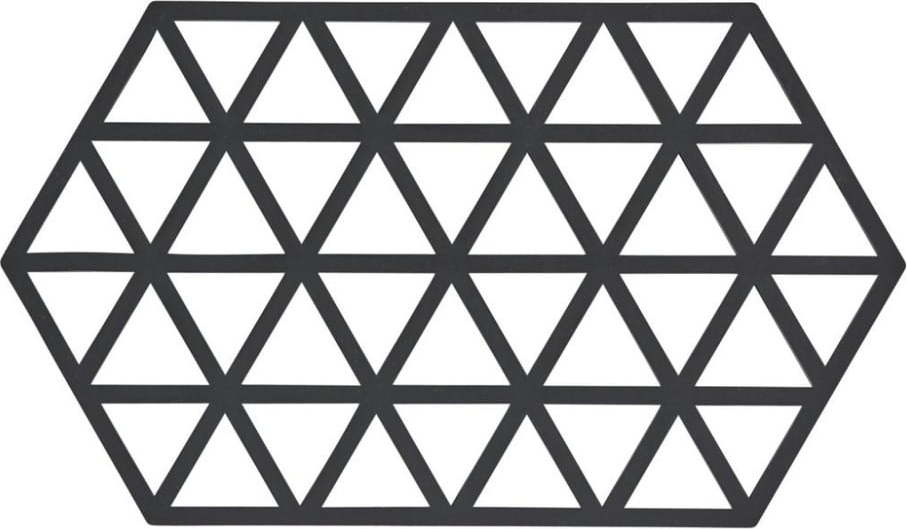 Černá silikonová podložka pod horké nádoby Zone Triangles Zone
