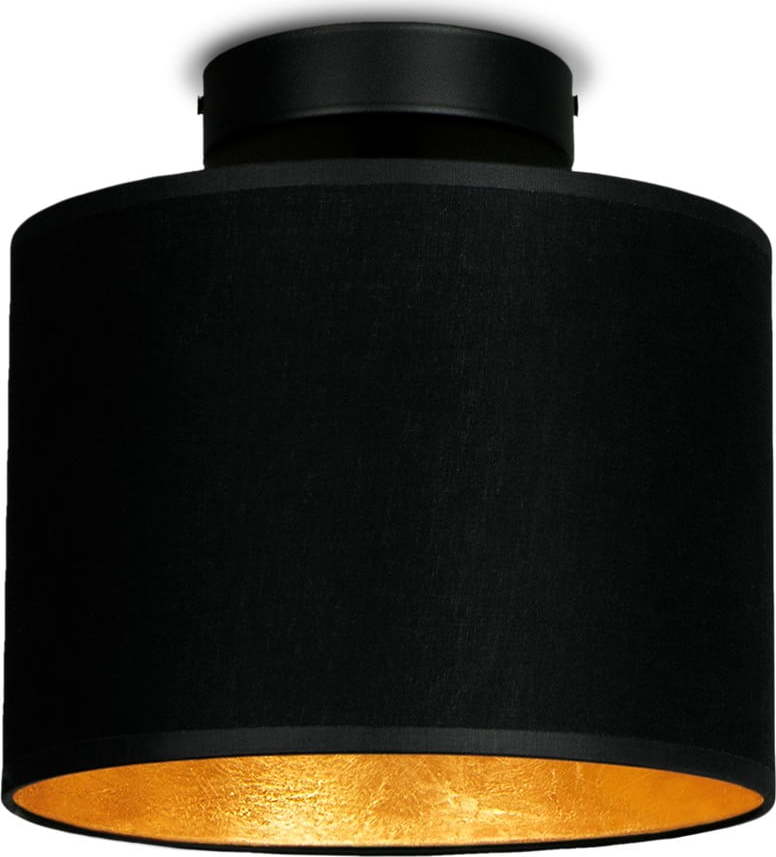 Černé stropní svítidlo s detailem ve zlaté barvě Sotto Luce Mika XS CP