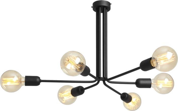Černé závěsné světlo pro 6 žárovek Custom Form Vanwerk Custom Form