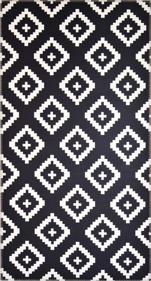 Černobílý koberec Vitaus Geo Winston