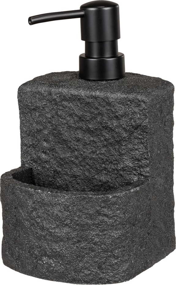 Černý dávkovač mýdla z polyresinu 0.38 l - Wenko WENKO