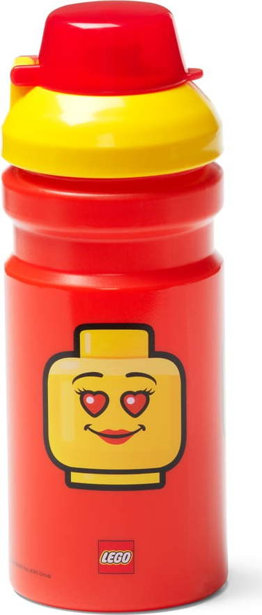 Červená lahev na vodu se žlutým víčkem LEGO® Iconic