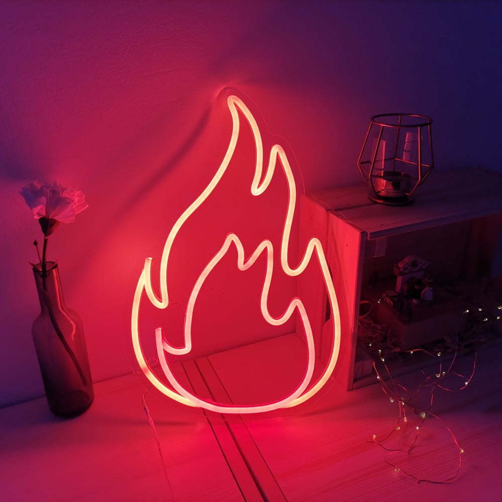 Červeno-oranžová nástěnná svíticí dekorace Candy Shock Fire