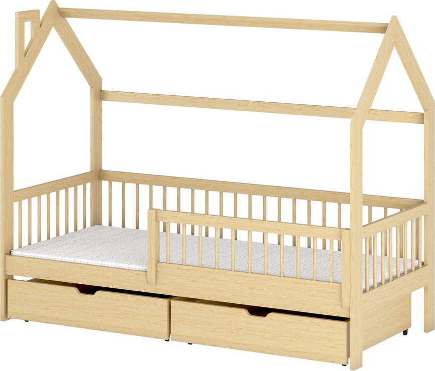 Domečková dětská postel s úložným prostorem 90x200 cm Oskar - Lano Meble Lano Meble