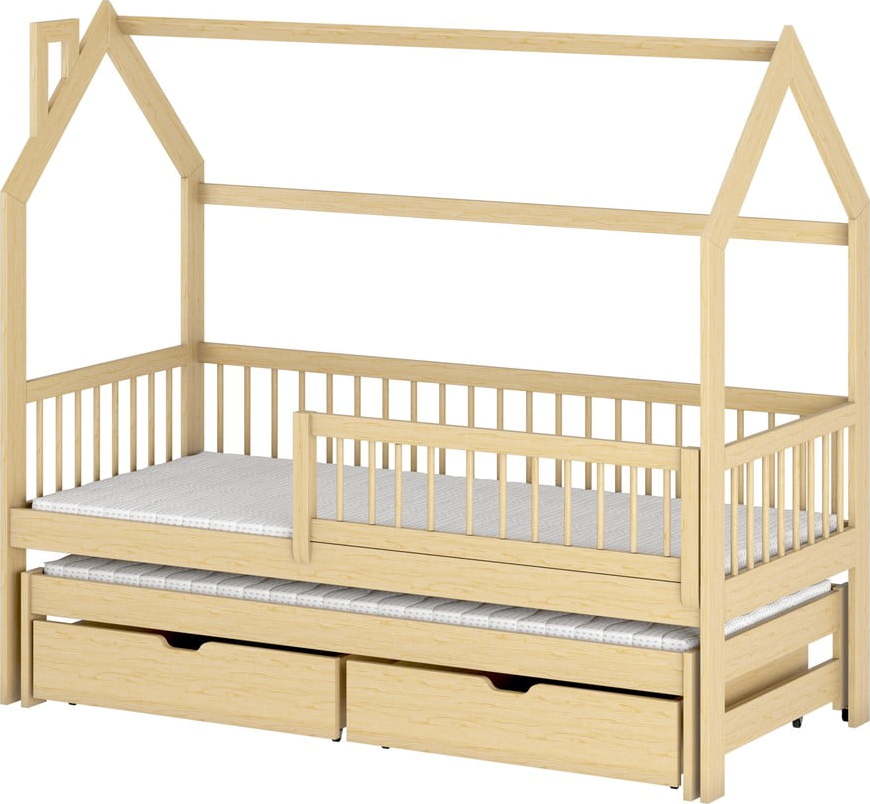 Domečková dětská postel s úložným prostorem 90x200 cm Papi - Lano Meble Lano Meble