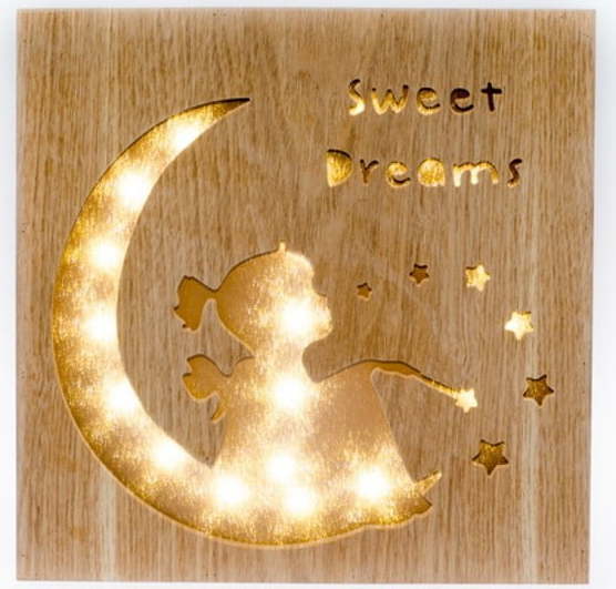 Dřevěná svítící dekorace Dakls Sweet Dreams Dakls