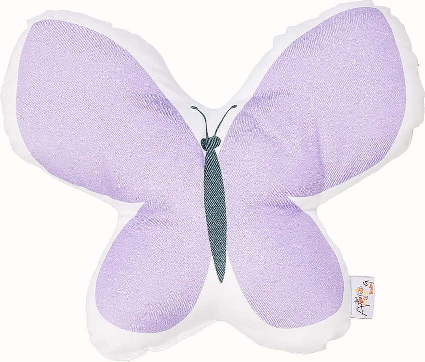 Fialový dětský polštářek s příměsí bavlny Mike & Co. NEW YORK Pillow Toy Butterfly