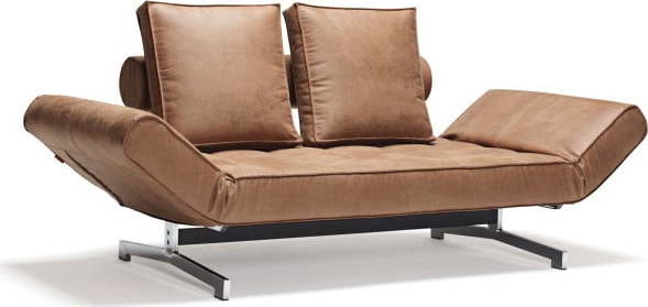 Hnědá polohovatelná lenoška Innovation Ghia Chrome Faunal Brown Innovation