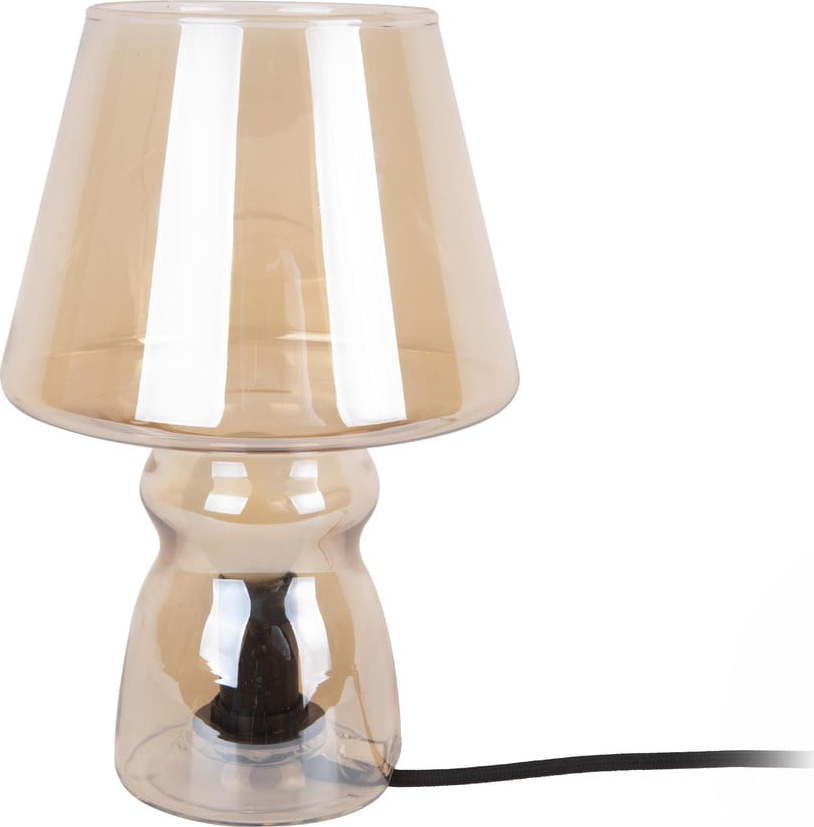 Hnědá skleněná stolní lampa Leitmotiv Classic Glass