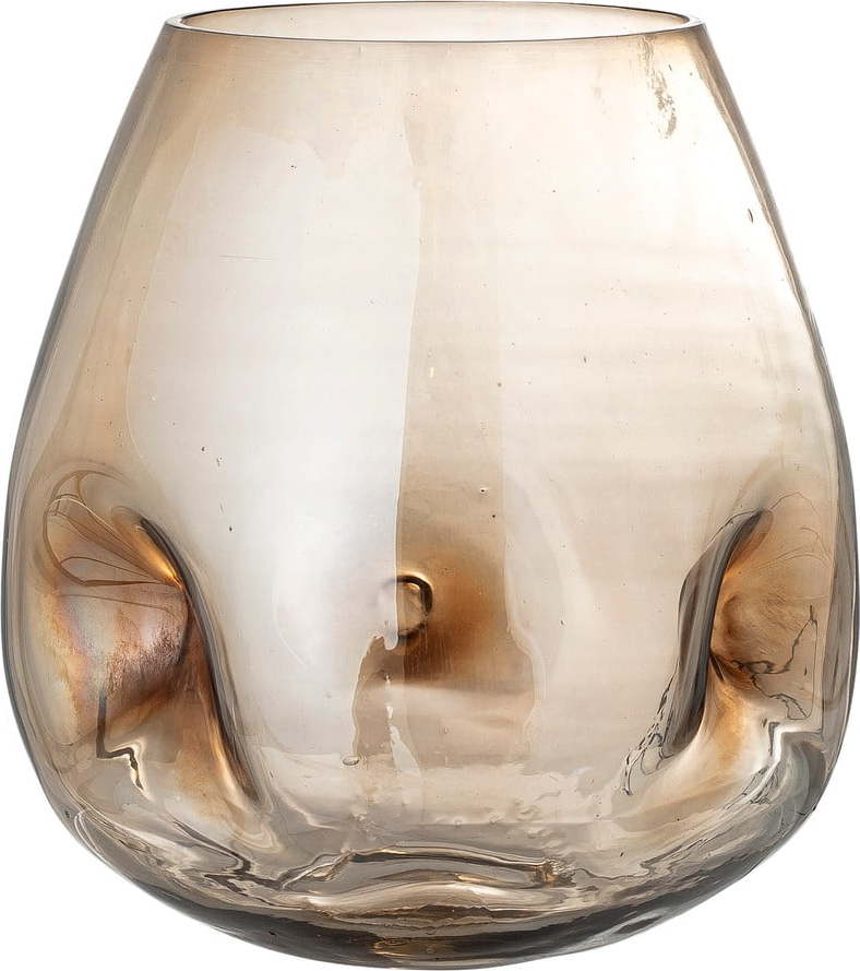 Hnědá skleněná váza Bloomingville Ifza