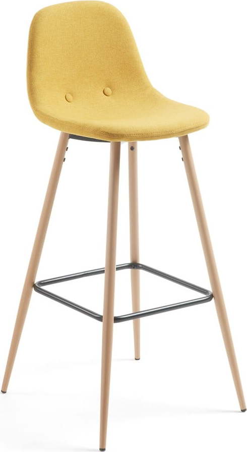 Hořčicově žlutá barová židle Kave Home Nilson Kave Home