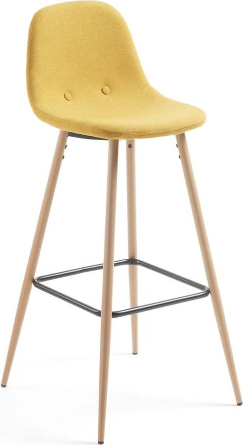 Hořčicově žlutá barová židle Kave Home Nilson Kave Home