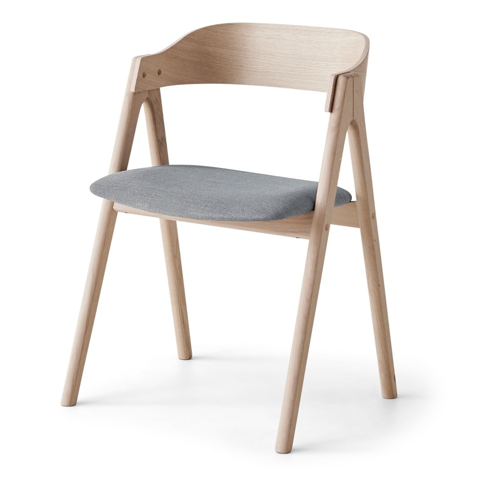 Jídelní židle z dubového dřeva s šedým sedákem Findahl by Hammel Mette Hammel Furniture
