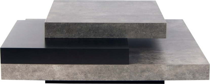 Konferenční stolek v betonovém dekoru s černými detaily TemaHome Slate TemaHome