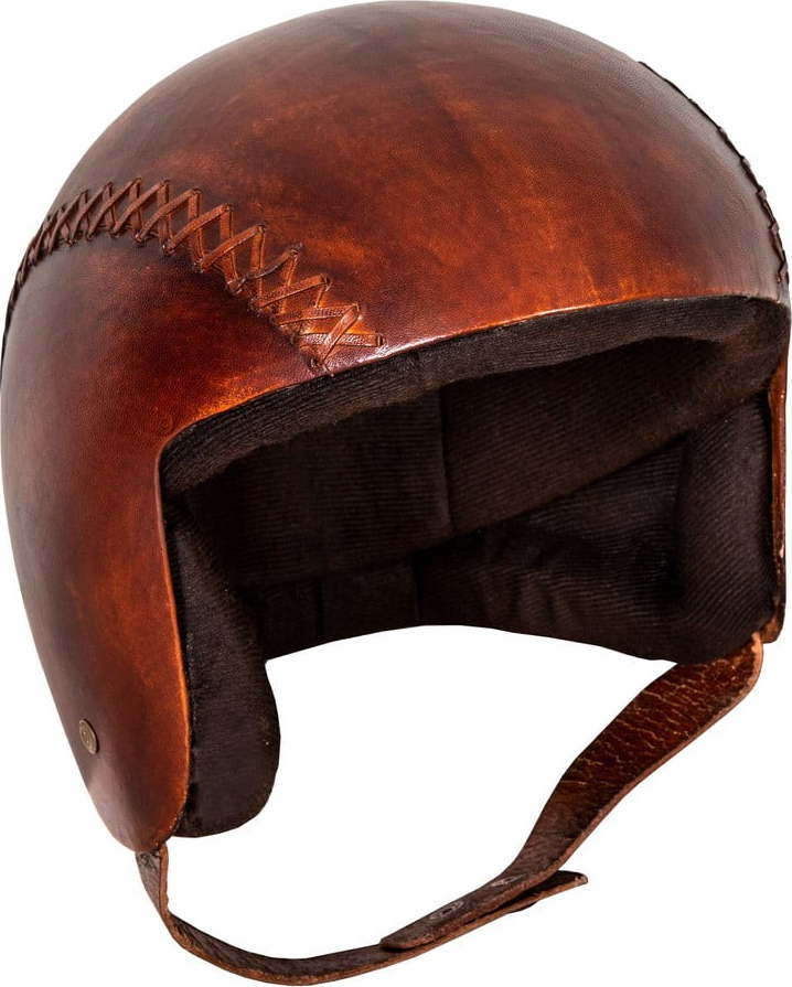 Kožená dekorace ve tvaru helmy Antic Line Casque
