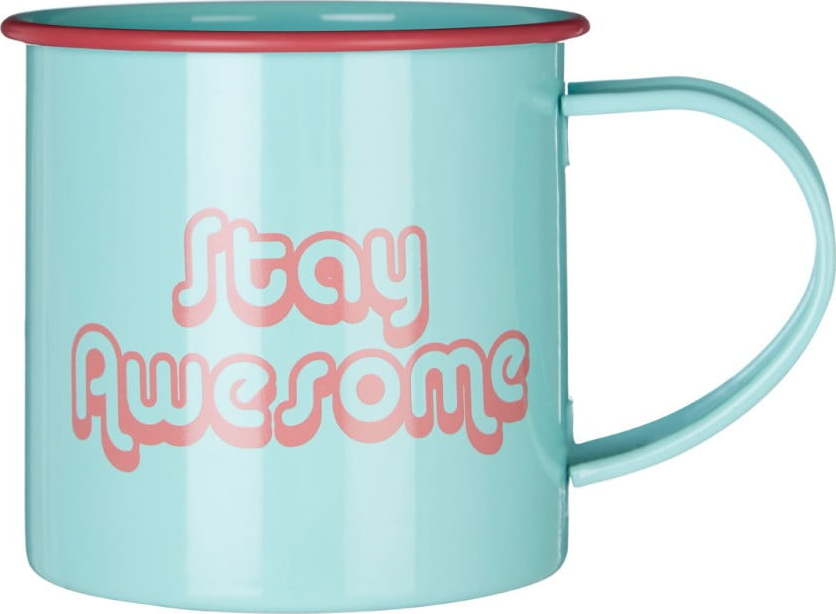 Mentolově zelený hrnek z nerezové oceli Premier Housewares Stay Awesome