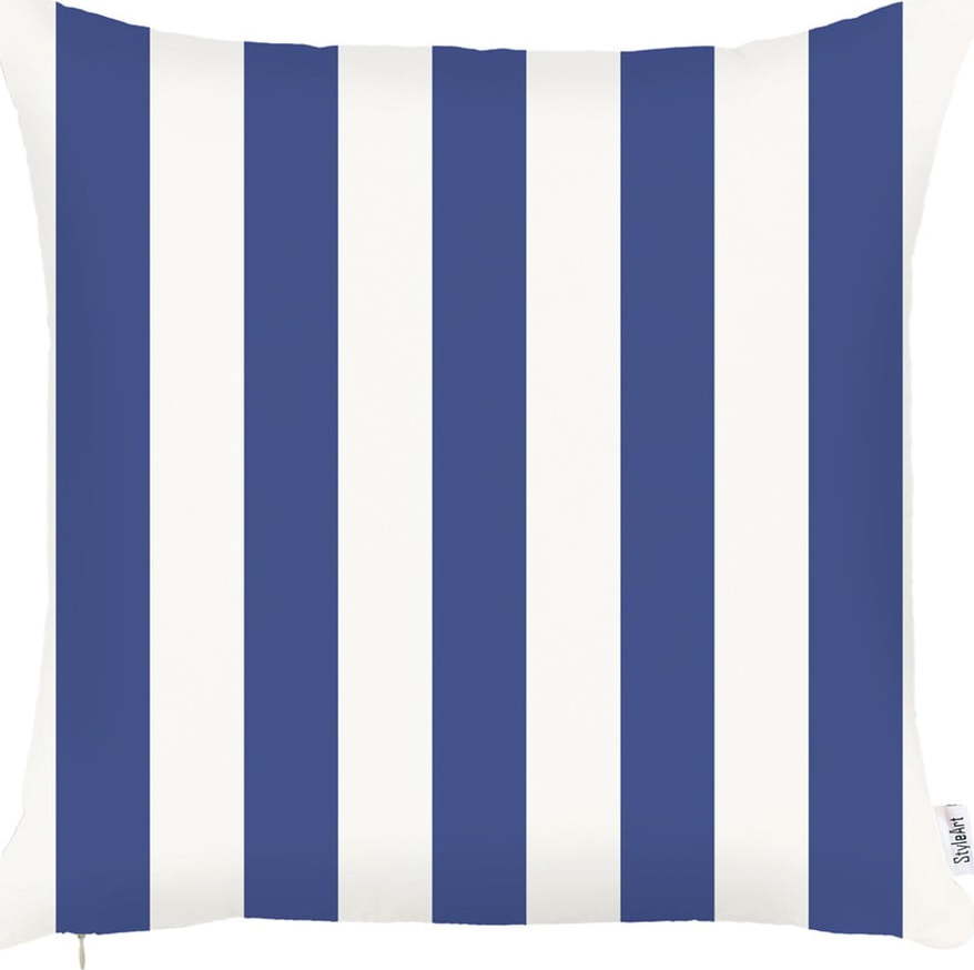 Modrý povlak na polštář Mike & Co. NEW YORK Sail Stripes