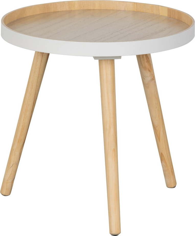 Odkládací stolek s bílým detailem WOOOD Sasha WOOOD