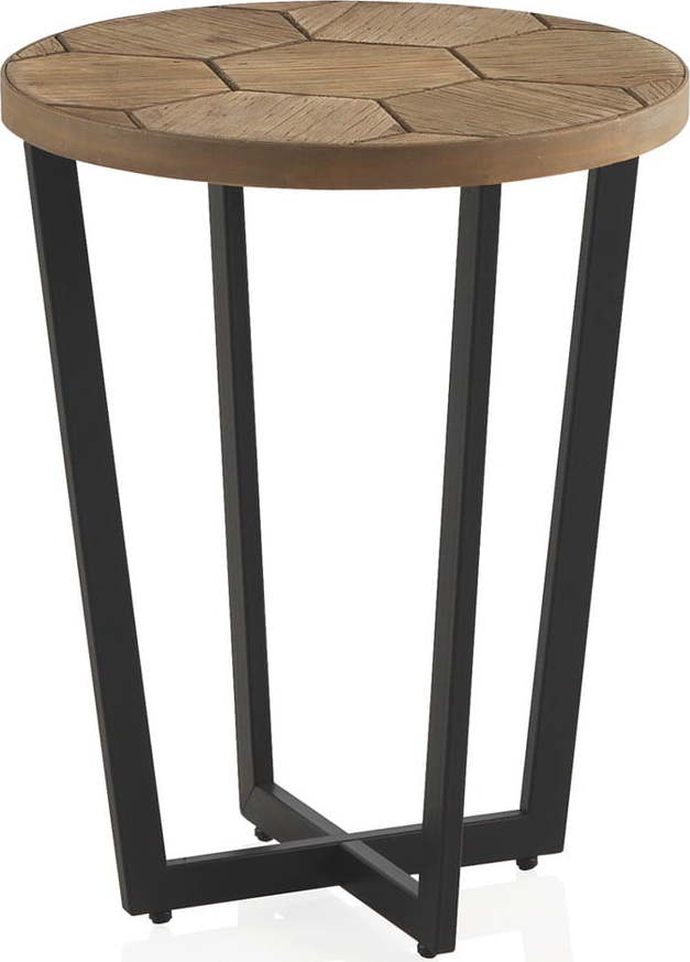 Odkládací stolek s černou železnou konstrukcí Geese Honeycomb